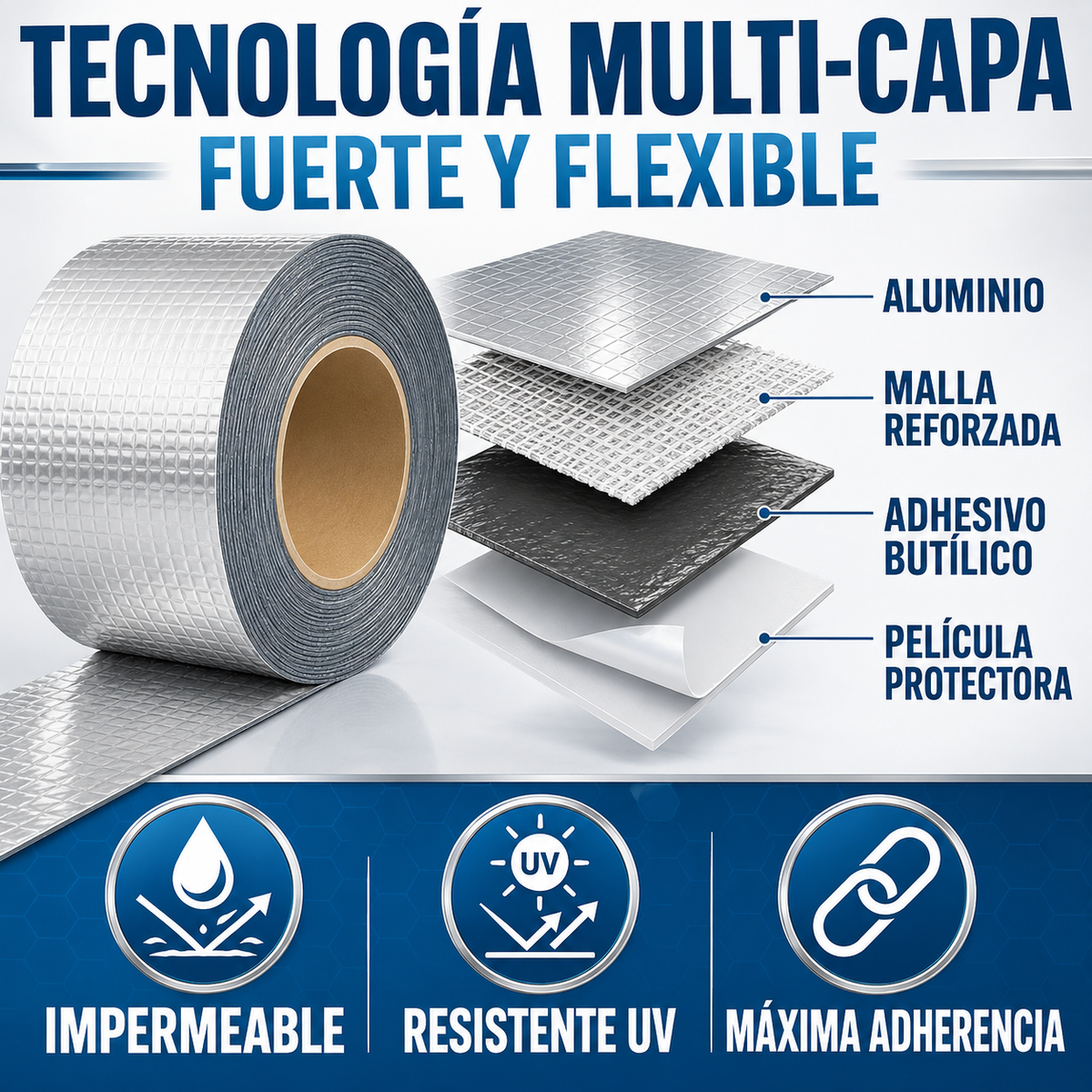Cinta Asfáltica Impermeabilizante - resultado selado